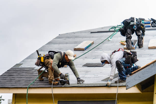 Professional Roofing technician working in Fanrock, WV